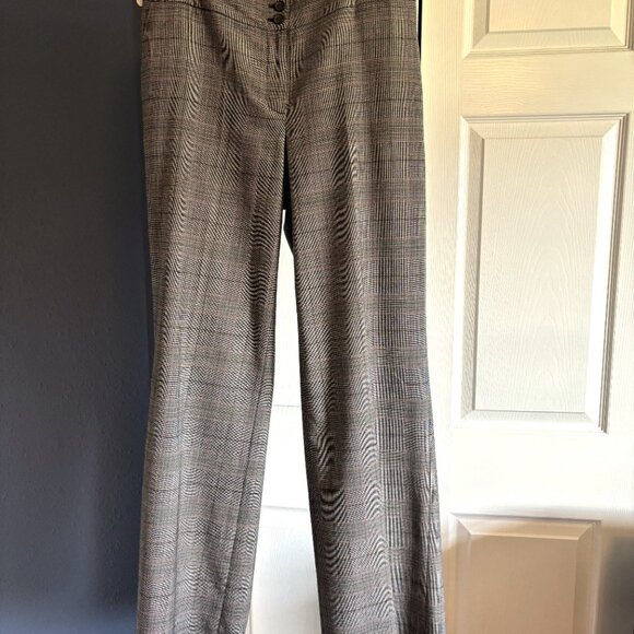 Talbots Women's Heritage Plaid Wide Leg Pants Sz 4 Wool Blend Gray - Picture 1 of 7